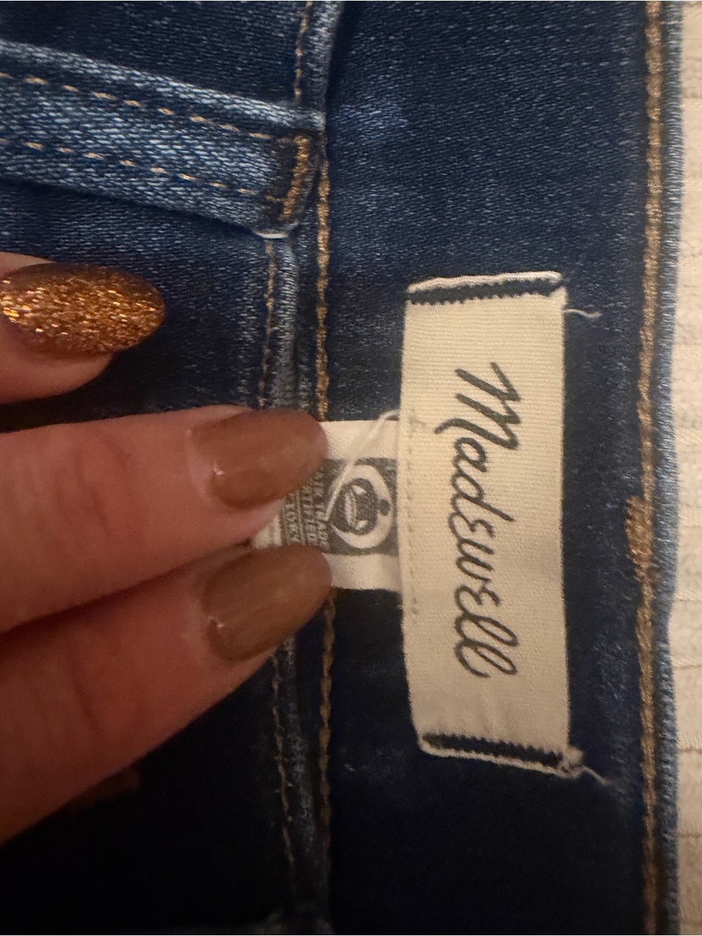 Madewell Dark Blue Skinny Jeans 27T 10” high rise skinny - Picture 2 of 5
